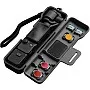 Travel Waterproof Case for Dji Osmo Pocket 3 Creator Combo Accessories, with 3 Magnetic Cpl/Nd Filter Storage Slots and 2 Storage Card Slots, with Wrist Strap (Black)