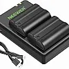 NEEWER EN-EL15 Battery Charger Kit Compatible with Nikon Z5, Z6, Z6 II, Z7, Z7II, D780, D850, D7500, 1V1, D500, D750, D800, D7000, D7100, D7200 (2 Pieces, 2100 mAh).), not compatible with Z. 8 UK