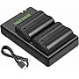 NEEWER EN-EL15 Battery Charger Kit Compatible with Nikon Z5, Z6, Z6 II, Z7, Z7II, D780, D850, D7500, 1V1, D500, D750, D800, D7000, D7100, D7200 (2 Pieces, 2100 mAh).), not compatible with Z. 8 UK
