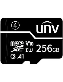 256GB UNV MicroSD TF A1 Continuous Use 24/7 Memory Card with Stable and Reliable Performance – Suitable for Smartphones and Security Cameras – TF-256G-T-C