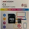 HIKVISION M-SD 8G Micro SDHC Memory Card - C1 Series with Adapter 23MB/s 10MB/s Class 10