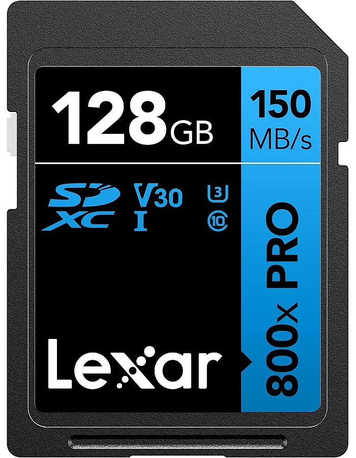 Lexar 128GB High-Performance 800x PRO SDXC UHS-I Memory Card, C10, U3, V30, 4K UHD Video, Up to 150MB/s Read, for Point-and-Shoot & Mid-Range DSLR Cameras, HD Camcorders (LSD0800P128G-BNNNU)