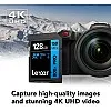 Lexar 128GB High-Performance 800x PRO SDXC UHS-I Memory Card, C10, U3, V30, 4K UHD Video, Up to 150MB/s Read, for Point-and-Shoot & Mid-Range DSLR Cameras, HD Camcorders (LSD0800P128G-BNNNU)
