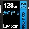 Lexar 128GB High-Performance 800x PRO SDXC UHS-I Memory Card, C10, U3, V30, 4K UHD Video, Up to 150MB/s Read, for Point-and-Shoot & Mid-Range DSLR Cameras, HD Camcorders (LSD0800P128G-BNNNU)