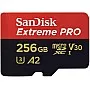 SanDisk microSDXC 256GB Extreme PRO SDSQXCD-256G-GN6MA R: 200MB/s W: 140MB/s UHS-I U3 V30 4K Ultra HD A2 Compatible with SD Adapter Included