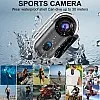 4K Wearable Mini Sports Camera with Magnetic Mount–Compact Action Camera-120-Minute Battery Life Wi-Fi, IPX7 Waterproof Encoding 360°Clip One-Tap Recording for Cycling,Motorbiking,Hiking,Vlogging (B)