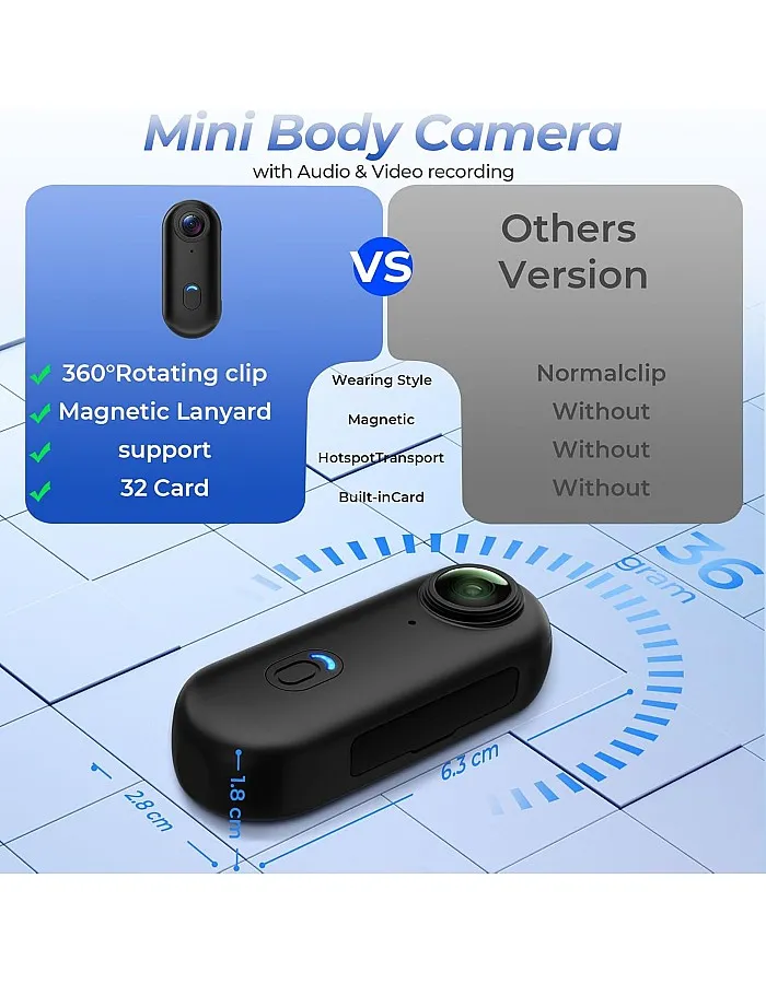 4k Action Camera,Mini Vlogging Camera,Small Body Camera with IPX7 Waterproof,Underwater Camcorder,Hands-Free POV Recording, Helmet Cam for Cycling, Motorcycle