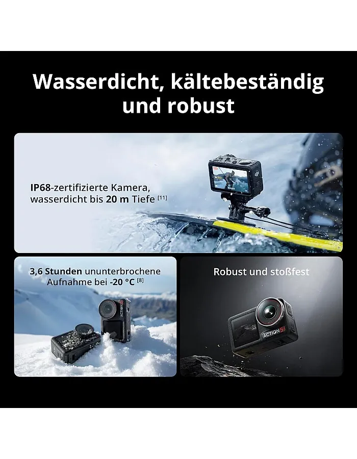 DJI Osmo Action 5 Pro Pack Adventure: Sports Camera, Sensor 1/1.3", Battery Increased to 12 h with 3 Batteries, Stabilization, 2 OLED Touch Screens, Action Camera for Travel and Vlogs