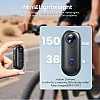Poat Action Camera, Mini Pov Camera for vlogging, IPX7 Waterproof, Body Camera with 120° Wide Angle, POV Recording for Diving, 10+ Accessories – Helmet Cam for Motorcycle, Cycling (64G-Card)