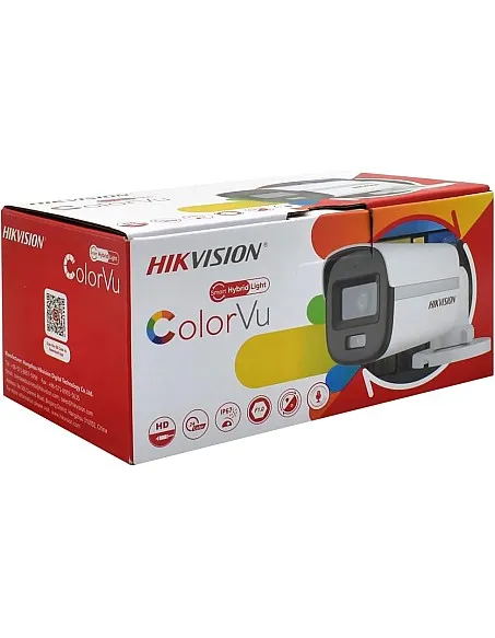 HIKVISION DS-2CE10KF0T-LPFS 4MP 3K ColorVu Audio Fixed Mini Bullet IR Camera – 24/7 Full-Color Night Vision, Built-In Mic, IP67 Weatherproof