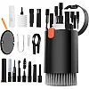 20 in 1 Multifunctional Cleaner Kit for Electronic Devices, Keyboard Cleaning Brush, Headphones Cleaner Kit for AirPods, Multi-Tool for Cleaning Laptop, Keyboard, Earbuds, Camera, Cellphones (Black)