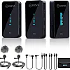 BOYA 2.4GHz Wireless Lavalier Microphone System for Camera Phone DSLR Camcorder Dual Channel Cordless BY-XM6-S2 (2 Transmitters & 1 Receiver)
