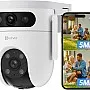 EZVIZ 3K+3K Dual Pan & Tilt WiFi Camera, Outdoor Camera Surveillance with AI Person and Vehicle Detection, Intelligent Tracking, Colour Night Vision and Weatherproof, H9c 5MP
