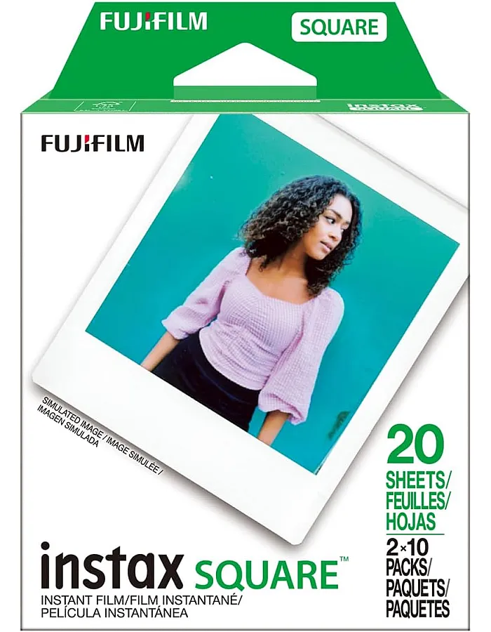 Fujifilm 2 Pack instax Square Instant Color Film, Twin Pack