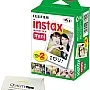 Fujifilm INSTAX Mini Instant Film (White) for Fujifilm Mini 8,9,11,12 Cameras w/Quality Photo Microfiber Cloth (20 Prints)