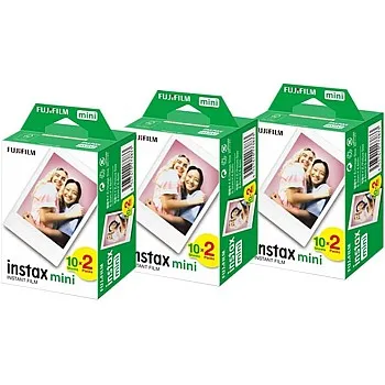 Fujifilm Instax Mini Instant Film (3 Twin Packs, 60 Total Pictures) - International Version