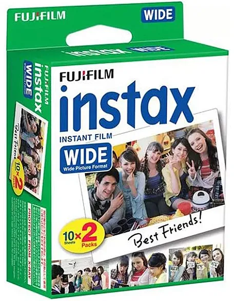 Fujifilm instax Wide Instant Film 2 Pack [20 Exposures] for use with Fujifilm instax Wide 300, 200, and 210