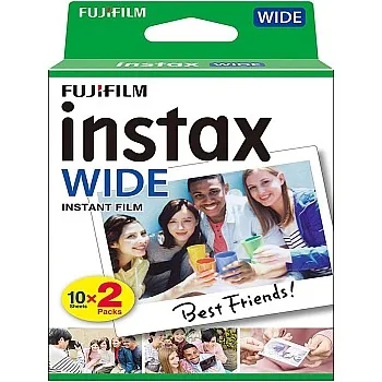 Fujifilm instax Wide Instant Film 2 Pack [20 Exposures] for use with Fujifilm instax Wide 300, 200, and 210
