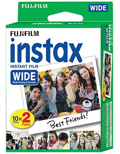 Fujifilm instax Wide Instant Film 2 Pack [20 Exposures] for use with Fujifilm instax Wide 300, 200, and 210