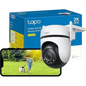 Tapo TP-Link 2K Outdoor Pan/Tilt Security Wi-Fi Camera,IP66 Weatherproof, AI Detection,360° Visual Coverage,Starlight Colour Night Vision,Cloud &Local Storage,Works with Alexa&Google Home C520WS
