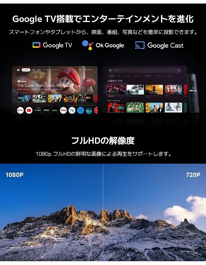 Xiaomi L1 Pro: 4K UHD Laser Projector with 2400 ANSI Lumens, 150" Screen, Android TV, Google Assistant, Ultra-Short Throw, HDR10+, Ultimate Home Cinema | 1 year Local warranty