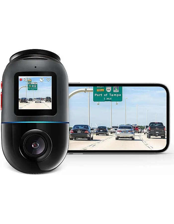 70mai Omni Dashcam, Patented 360° Full View Rotatable Design with HDR Imaging, 24H AI Motion Detection, Parking Surveillance, Inbuilt GPS Logger, Expanded ADAS, Voice Control 60 FPS (128GB)