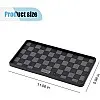Car Dashboard Non Slip Mat, 11.06'' x 5.98'' Universal Grid Multi-Functional Sticky Adhesive Pad, Dash Sticky Gripping Mat for Cell Phones, Keys, Sunglasses, Electronic Devices, GPS (Black Gray)