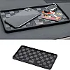 Car Dashboard Non Slip Mat, 11.06'' x 5.98'' Universal Grid Multi-Functional Sticky Adhesive Pad, Dash Sticky Gripping Mat for Cell Phones, Keys, Sunglasses, Electronic Devices, GPS (Black Gray)