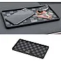 Car Dashboard Non Slip Mat, 11.06'' x 5.98'' Universal Grid Multi-Functional Sticky Adhesive Pad, Dash Sticky Gripping Mat for Cell Phones, Keys, Sunglasses, Electronic Devices, GPS (Black Gray)