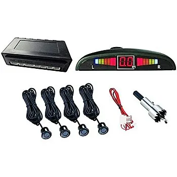 Generic Car LED Parking Sensor Monitor with Backlight Display - 4 Sensors