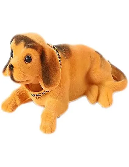 Kaber Misr 2020 - Car Accessories - Shaking Head Dog Figurine - Cute Car Decoration (Orange)