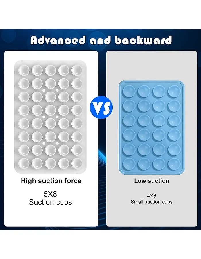Silicone Suction Phone Case Mount (Compatible iPhone and Android Cellphone case, Hands-Free Phone Accessory Holder for Selfies and Videos) Fidget Toy Gift（White）