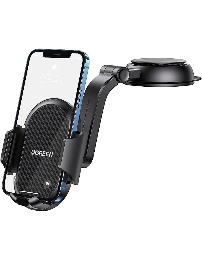 UGREEN Waterfall Shaped Suction Car Phone Mount Black