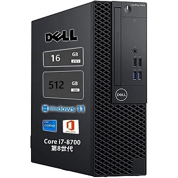 Dell Desktop PC DE LL OptiPlex 3060 SFF/CPU 8th Generation Intel Core i7 8700 3.4GHz / 16GB/SSD512GB Windows11 Pro & MS Office2019/USB3.0 DP/DVD, HDMI/Mouse Pad Free Service [Used] (16GB SSD512GB)