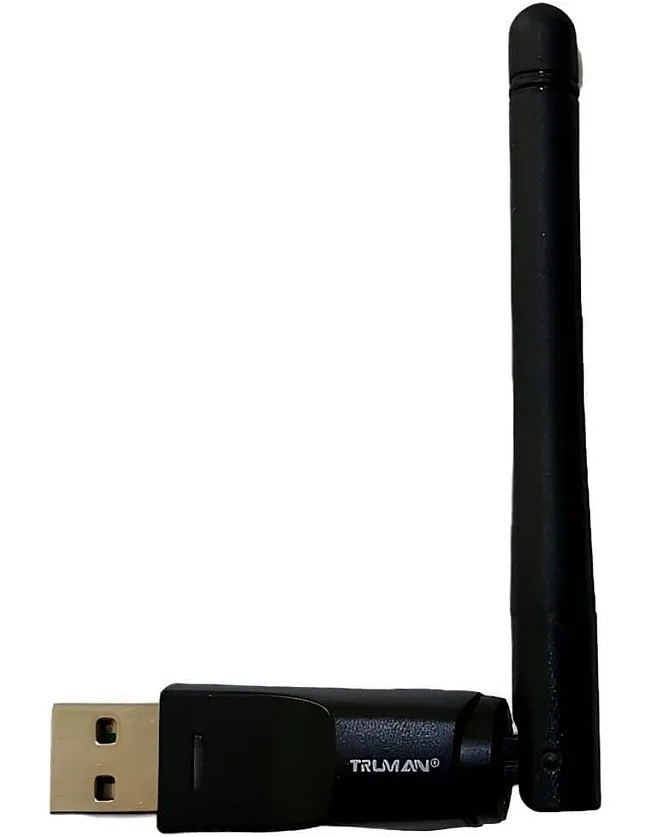 محول USB لاسلكي - من ترومان - هوائي واي فاي - أسود