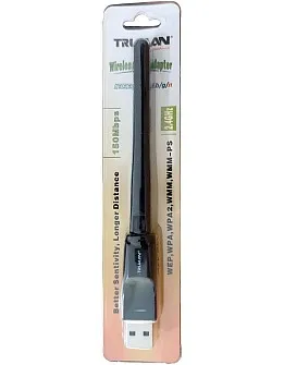 محول USB لاسلكي - من ترومان - هوائي واي فاي - أسود