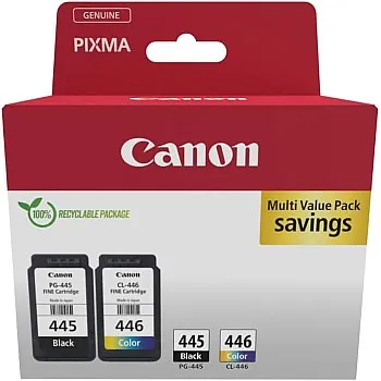 Canon Pg445 and Cl446 Combo Pack for Ip2840 Mg2440 Mg2540 Mg2940 Printers