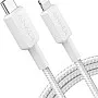 Anker 322 USB-C to Lightning Cable (Braided) 6ft,Charge an iPhone 14 Pro to 50% in just 30 minutes, MFi-Certified, 18 Months Warranty- White
