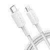 Anker A81A6 Braided USB-C to Lightning Cable, MFi Certified, 1.8m Fast Charge(6FT) combatiable with Lightning device, including a wide range of iPhones, iPads, and AirPods - White