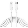 Anker A81A6 Braided USB-C to Lightning Cable, MFi Certified, 1.8m Fast Charge(6FT) combatiable with Lightning device, including a wide range of iPhones, iPads, and AirPods - White