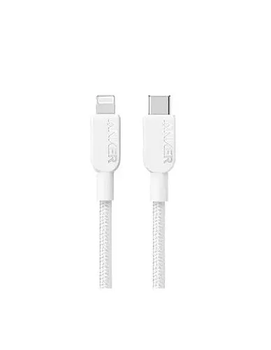Anker A81A6 Braided USB-C to Lightning Cable, MFi Certified, 1.8m Fast Charge(6FT) combatiable with Lightning device, including a wide range of iPhones, iPads, and AirPods - White