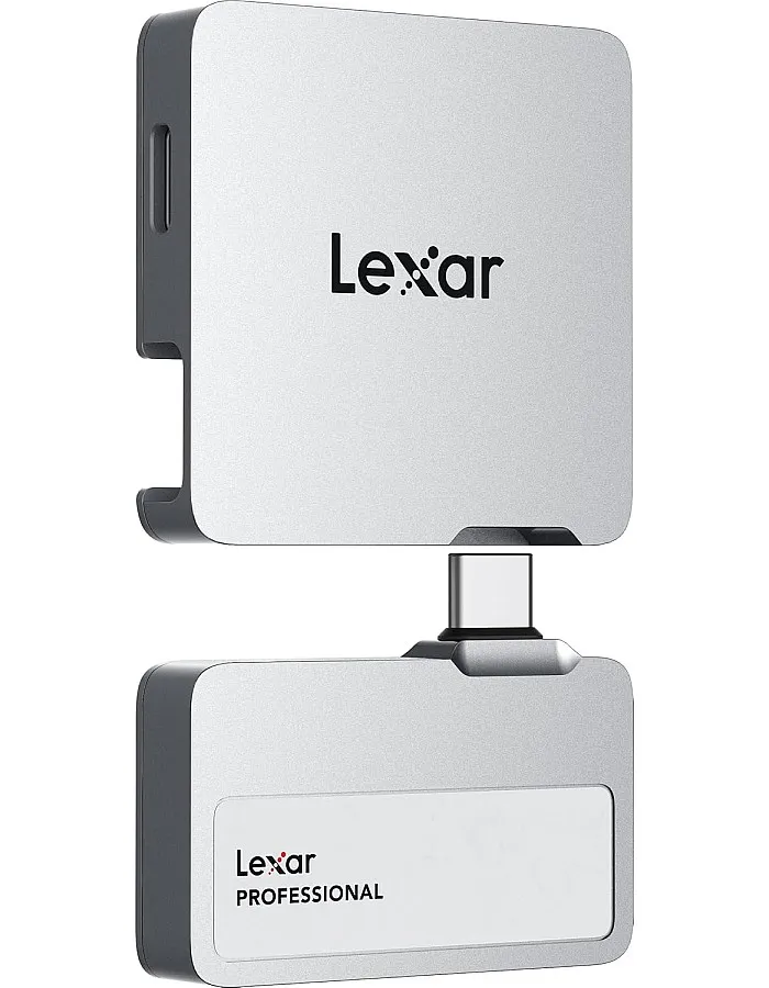 Lexar 1TB Professional Go Portable SSD w/Hub, Supports Apple ProRes, Up to 1050MB/s Read & 1000MB/s Write, USB 3.2 Gen 2, Rugged, Compatible with iPhone 15 Series, PC & Mac (LSL400S001T-RNSNU)