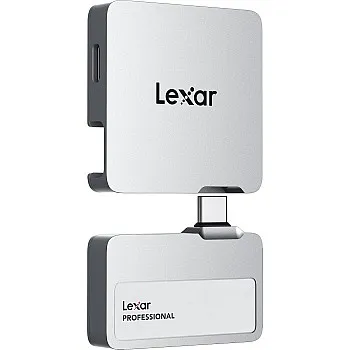 Lexar 1TB Professional Go Portable SSD w/Hub, Supports Apple ProRes, Up to 1050MB/s Read & 1000MB/s Write, USB 3.2 Gen 2, Rugged, Compatible with iPhone 15 Series, PC & Mac (LSL400S001T-RNSNU)