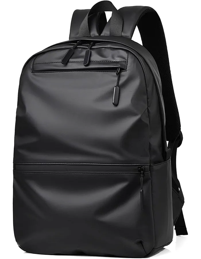 Qiccijoo Laptop Backpack for Men or Women, Water Resistant Travel Backpacks,Fashion Slim Durable College School Backpacks Fits 15.6 Inch Laptop Business Travel Anti Theft Bookbag Gift(Black)