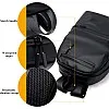 Qiccijoo Laptop Backpack for Men or Women, Water Resistant Travel Backpacks,Fashion Slim Durable College School Backpacks Fits 15.6 Inch Laptop Business Travel Anti Theft Bookbag Gift(Black)
