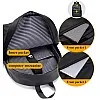 Qiccijoo Laptop Backpack for Men or Women, Water Resistant Travel Backpacks,Fashion Slim Durable College School Backpacks Fits 15.6 Inch Laptop Business Travel Anti Theft Bookbag Gift(Black)