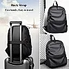 Qiccijoo Laptop Backpack for Men or Women, Water Resistant Travel Backpacks,Fashion Slim Durable College School Backpacks Fits 15.6 Inch Laptop Business Travel Anti Theft Bookbag Gift(Black)