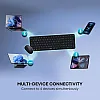 Rapoo 9320M Bluetooth 4.0, 5.0 + 2.4G Wireless Multi-Mode Keyboard Mouse Combo, Aluminum Base, 2400 DPI, 10M Range, Compact Dark Grey