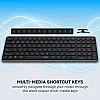 Rapoo 9320M Bluetooth 4.0, 5.0 + 2.4G Wireless Multi-Mode Keyboard Mouse Combo, Aluminum Base, 2400 DPI, 10M Range, Compact Dark Grey