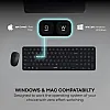 Rapoo 9320M Bluetooth 4.0, 5.0 + 2.4G Wireless Multi-Mode Keyboard Mouse Combo, Aluminum Base, 2400 DPI, 10M Range, Compact Dark Grey